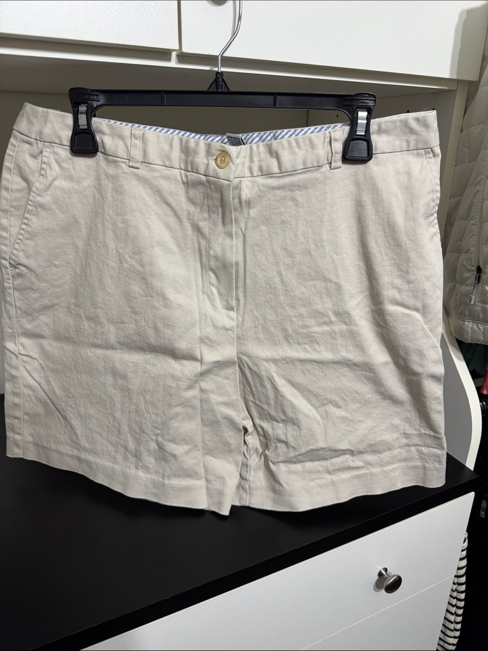 Kim Rogers Cream Casual Bermuda Shorts